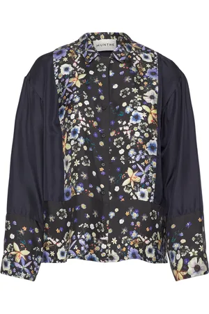 Munthe Faiza Tops Shirts Long-sleeved Black