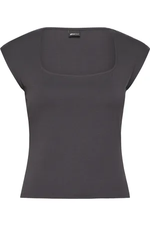 Gina Tricot Soft Touch Tight Top Tops T-shirts & Tops Sleeveless Grey