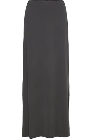 Weekday Signe Drapy Maxi Skirt Skirts Maxi Skirts Black