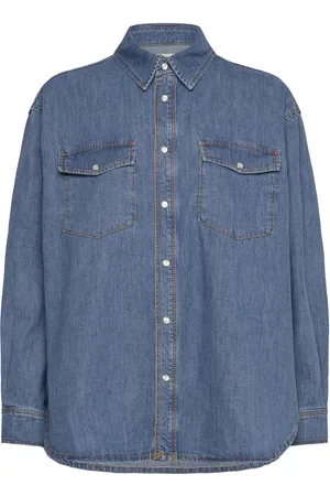 Jeanerica Angela Tops Shirts Denim Shirts Blue
