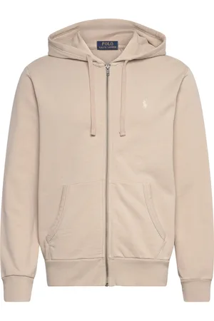 Ralph Lauren Loopback Fleece Full-Zip Hoodie Tops Sweat-shirts & Hoodies Hoodies Beige