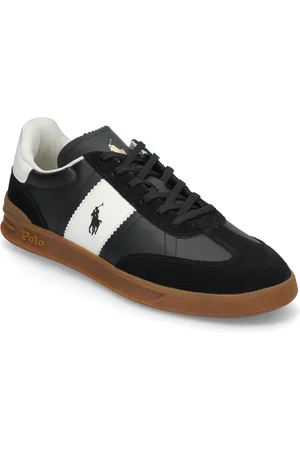 Ralph Lauren Heritage Aera Leather-Suede Sneaker Matalavartiset Sneakerit Tennarit Black