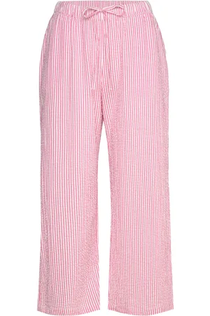 Lindex Trousers Pyjama Seersucker Pyjamahousut Olohousut Pink