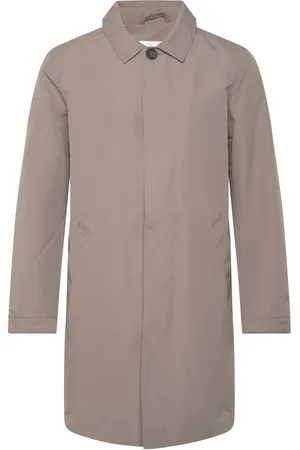 Lindbergh Mac Coat With Detachable Collar Ohut Pitkä Takki Grey