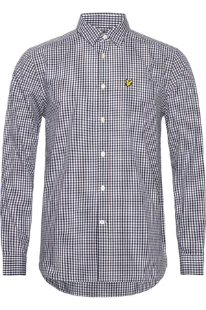 Lyle & Scott Checked Gingham Shirt Tops Shirts Checkered Shirt Navy