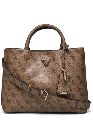 Guess Meridian Girlfriend Satchel Bags Top Handle Bags Brown