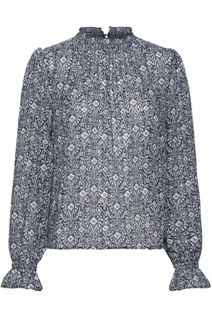 Lindex Blouse Lizzie Tops Blouses Long-sleeved Navy