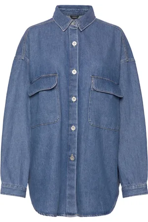 Lindex Shirt Gunhild Denim Tops Shirts Denim Shirts Blue