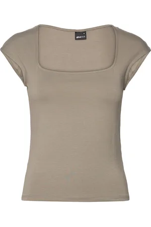 Gina Tricot Soft Touch Tight Top Tops T-shirts & Tops Sleeveless Brown