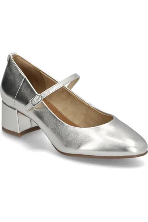 Tamaris Women Court Sho Shoes Heels Pumps Classic Silver