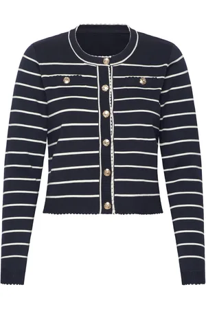 Lindex Cardigan Elli Tops Knitwear Cardigans Navy