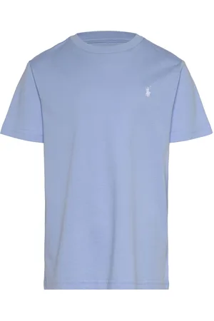Ralph Lauren Cotton Jersey Crewneck Tee Tops T-shirts Short-sleeved Blue