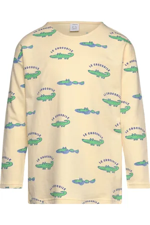 Lindex Top Ls Crocodile Aop Tops T-shirts Long-sleeved T-shirts Multi/patterned