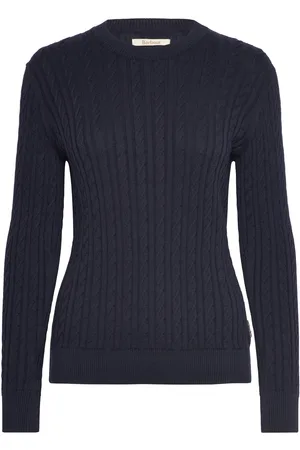 Barbour Hartland Crew Tops Knitwear Jumpers Navy