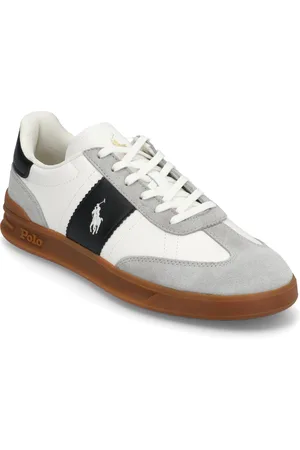 Ralph Lauren Heritage Aera Leather-Suede Sneaker Matalavartiset Sneakerit Tennarit White
