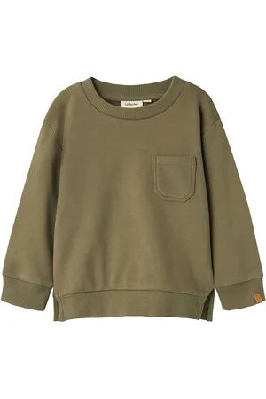 Lil Atelier Nmmilondon Ron Ls Nreg Sweat Lil Tops Sweat-shirts & Hoodies Sweat-shirts Khaki Green