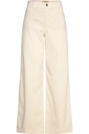 Mos Mosh Mmdara Treasure Pant Bottoms Jeans Wide Cream