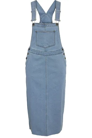 Noisy May Nmsia Midi Dungaree Short Dress Vi494Lb Polvipituinen Mekko Blue