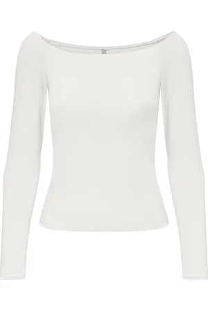 ONLY Onlglamour L/S Boat Neck Top Box Cc Jrs Tops T-shirts & Tops Long-sleeved White