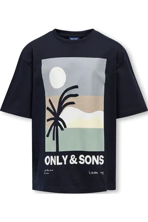 Only & Sons Osjartsy Life Ss Ovs Printed Tee Jrs Tops T-shirts Short-sleeved Navy