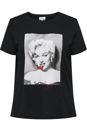 ONLY Carnewmarilyn Ss Reg Tee Lcs Jrs Tops T-shirts & Tops Short-sleeved Black