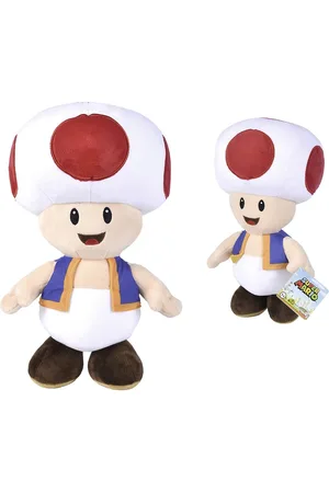 Super Mario Toad, Plush, 40 Cm Toys Soft Toys Stuffed Toys Multi/patterned