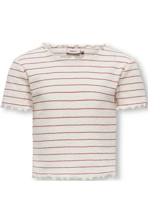 ONLY Koganits Life S/S Cropped Top Jrs Tops T-shirts Short-sleeved White