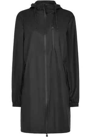 Rains Long Storm Breaker W3 Outerwear Rainwear Rain Coats Black