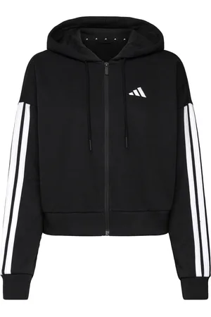 adidas W 3S Ft Fz Hd Sport Sport Clothing Sport Sweat-shirts & Hoodies Sport Hoodies Black
