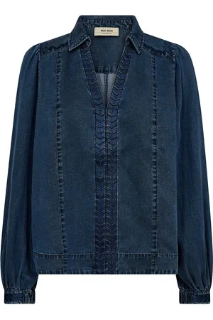 Mos Mosh Mmfozi Tenly Blouse Tops Shirts Long-sleeved Blue