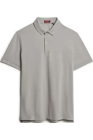 Superdry City Pique Polo Tops Polos Short-sleeved Grey