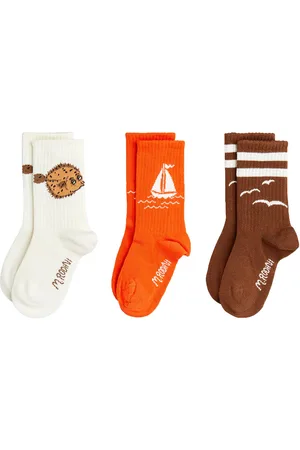 Mini Rodini Sailing Boats 3-Pack Socks Socks & Tights Socks Brown
