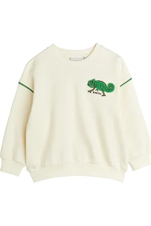 Mini Rodini Lizard Chenille Sweatshirt Tops Sweat-shirts & Hoodies Sweat-shirts White