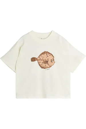 Mini Rodini Flundra Sp Ss Tee Tops T-shirts Short-sleeved White