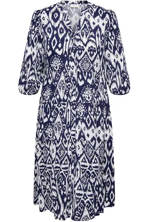 ONLY Carmilana 3/4 Dress Wvn Polvipituinen Mekko Navy