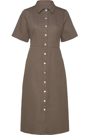 Noella Benita Long Dress Polvipituinen Mekko Brown