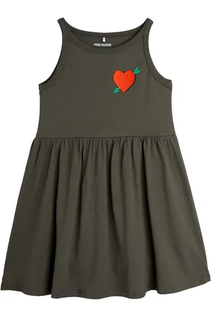 Mini Rodini Arrowed Heart Emb Tank Dress Dresses & Skirts Dresses Casual Dresses Sleeveless Casual Dresses Black