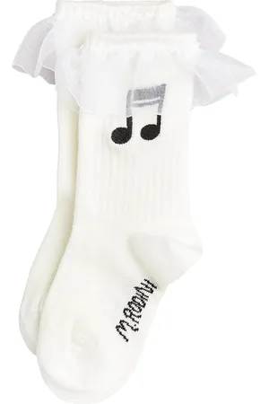 Mini Rodini Note Frill 1-Pack Socks Socks & Tights Socks White