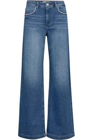 Mos Mosh Mmdara Shane Jeans Bottoms Trousers Wide Leg Blue