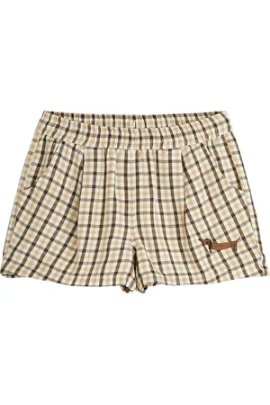 Mini Rodini Gingham Yd Woven Shorts Bottoms Shorts Beige