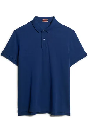 Superdry City Pique Polo Tops Polos Short-sleeved Navy