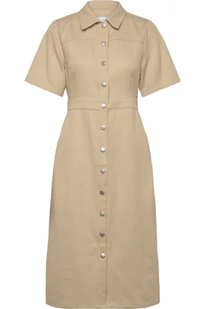 Noella Benita Long Dress Polvipituinen Mekko Beige