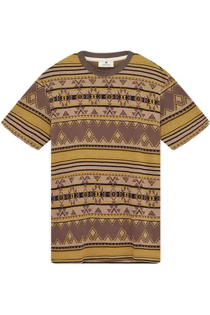 Anerkjendt Akkikki Jacquard Tee Tops T-shirts Short-sleeved Brown