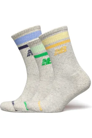 New Balance Everyday Stripe Midcalf 3 Pack Sport Women Sport Clothing Sport Socks Grey