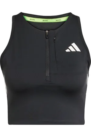 adidas Adizero Crop W Sport Women Sport Clothing Sports Tops & T-shirts Sport Crop Tops Sport Sleeveless Crop Tops Black