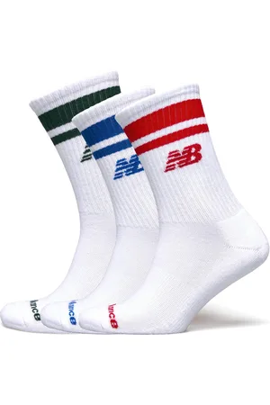 New Balance Everyday Stripe Midcalf 3 Pack Sport Women Sport Clothing Sport Socks White
