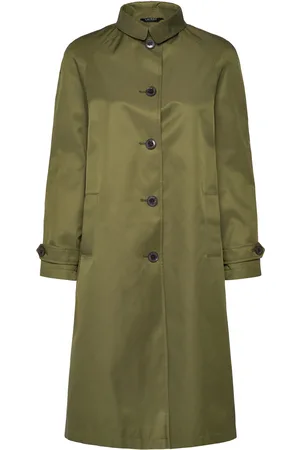 Ralph Lauren Cotton-Blend Balmacaan Coat Ohut Pitkä Takki Khaki Green