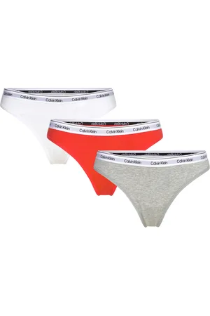 Calvin Klein Thong 3Pk Stringit Alusvaatteet Multi/patterned