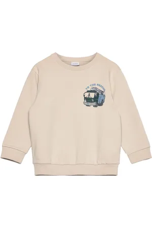 NAME IT Nmmdennis Nreg Sweat Unb Tops Sweat-shirts & Hoodies Sweat-shirts Cream