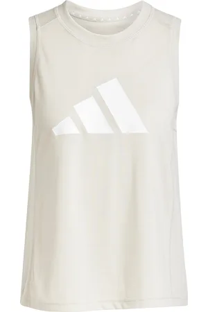 adidas Tr-Es Logo Tk Sport T-shirts & Tops Sleeveless Cream